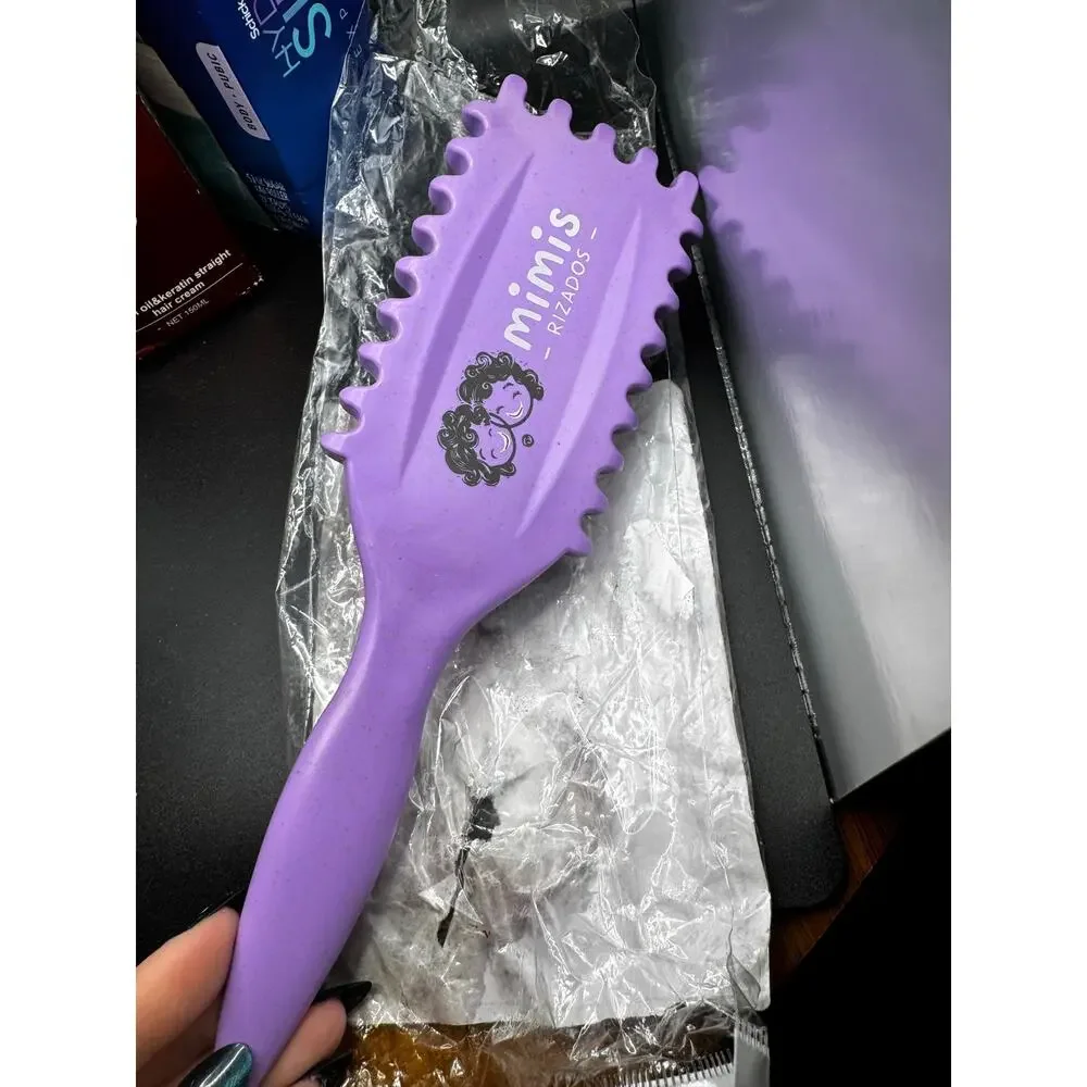 NWT Mimi Rizados Purple Hairbrush- DAMAGED PACKAGE Brush Brand New